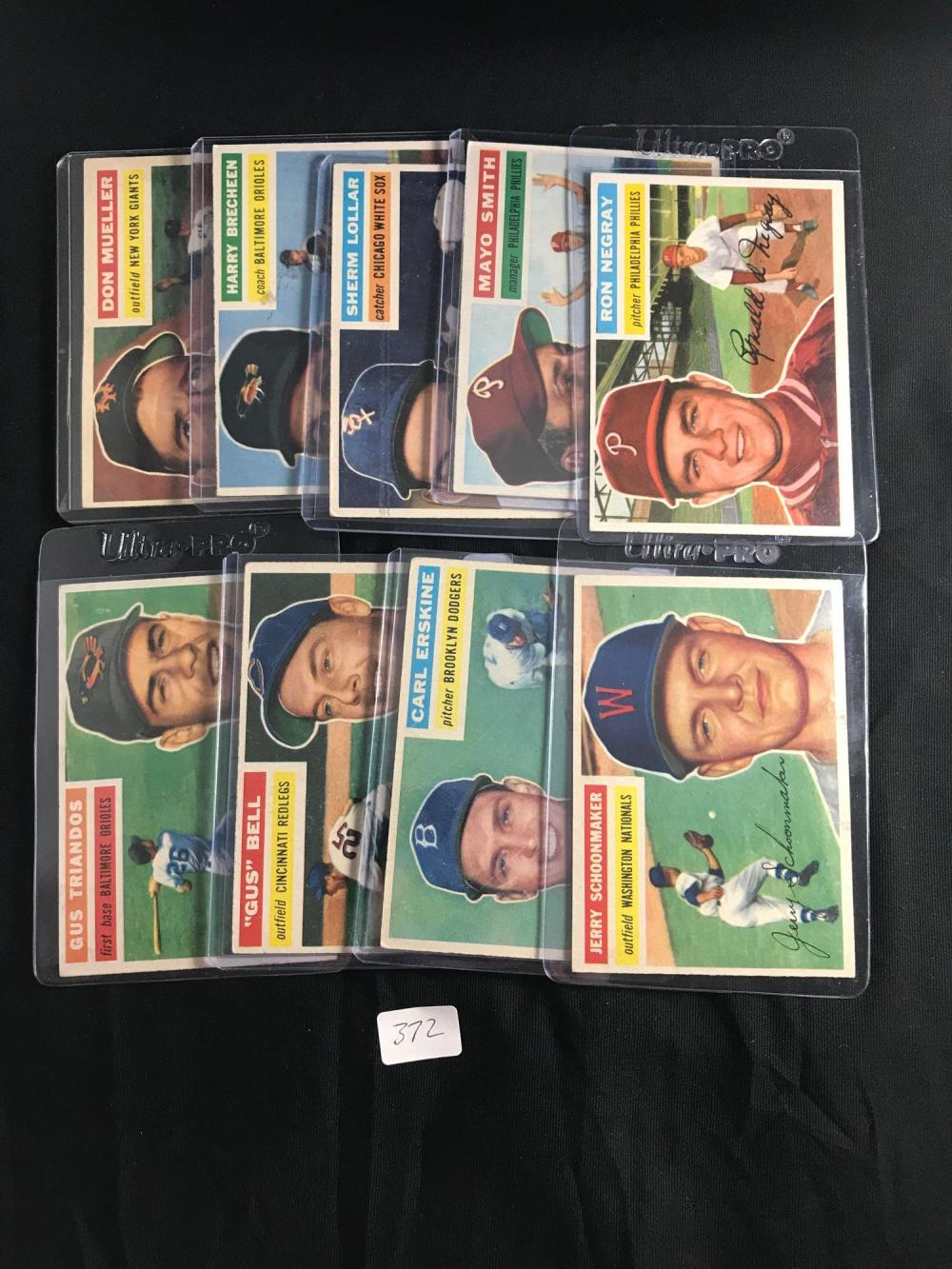 1956 Topps Lot Of 9 Cards