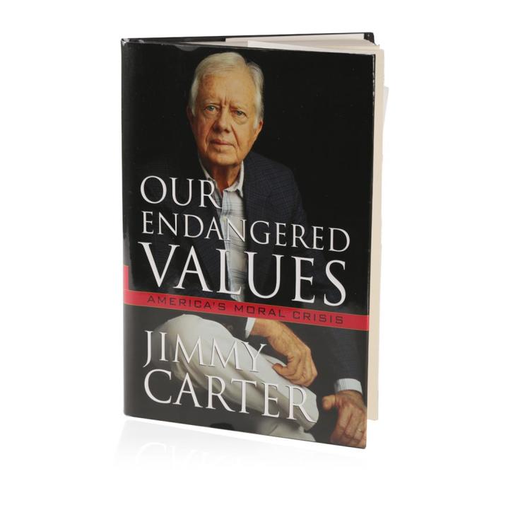 Our Endangered Values by President Jimmy Carter Book Signed Autograph