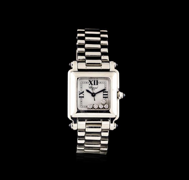 Chopard Stainless Steel Diamond Happy Sport Watch
