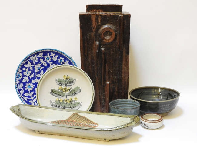 A studio pottery fish dish