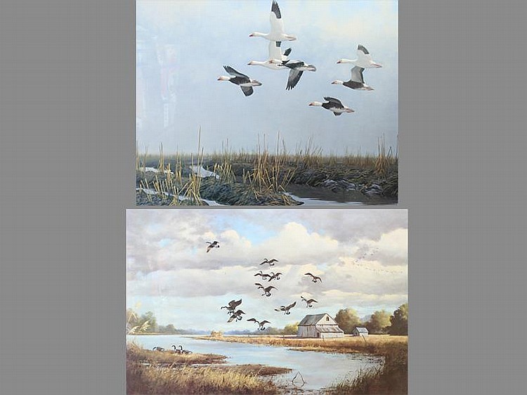 Two framed limited edition prints.