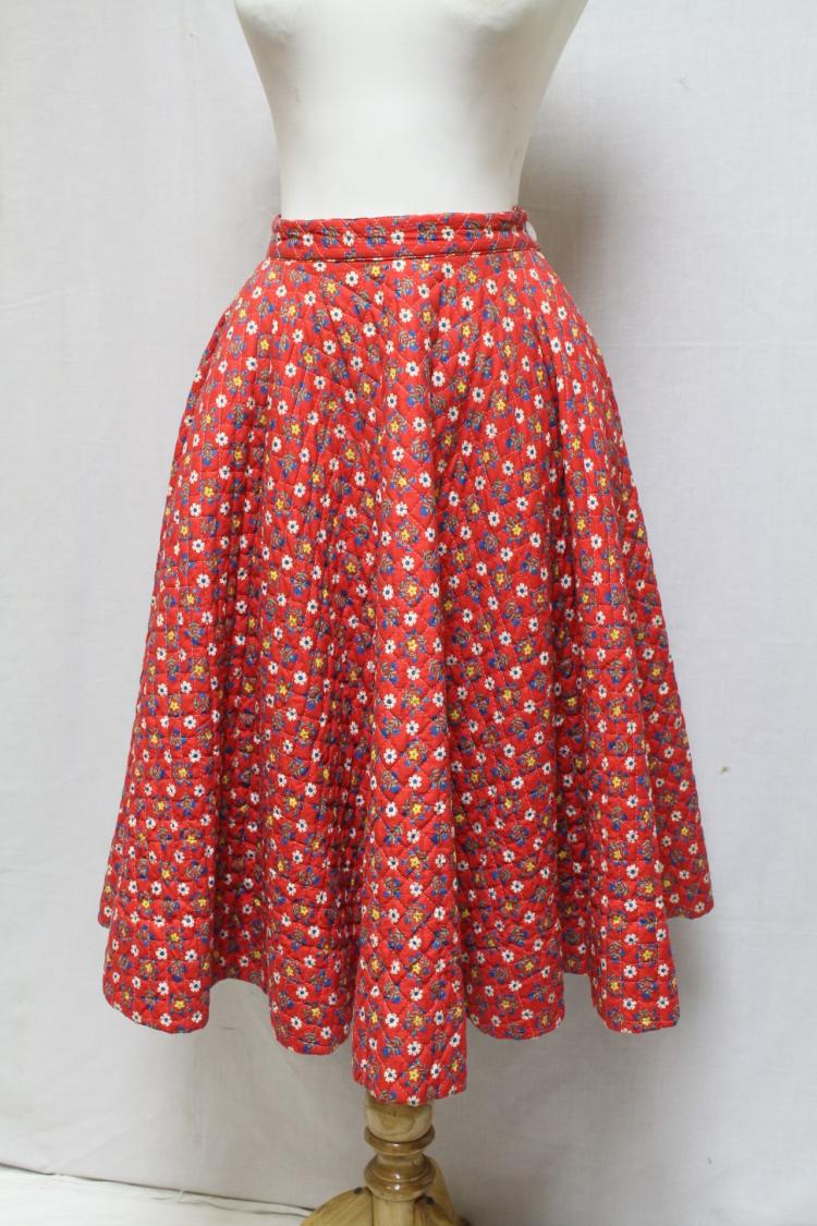 1960s Quilted Circle Skirt