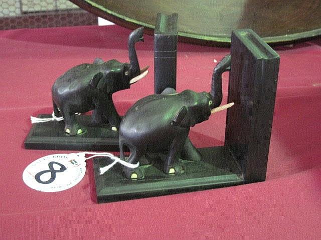 Pair of Ebony Bookends