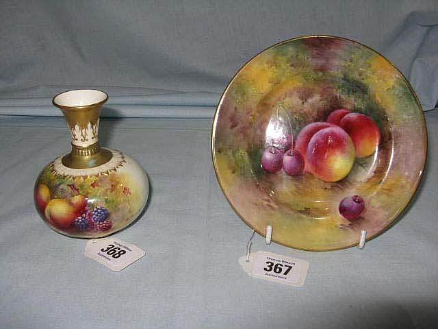 Royal Worcester Fruit Painted Plate, signed