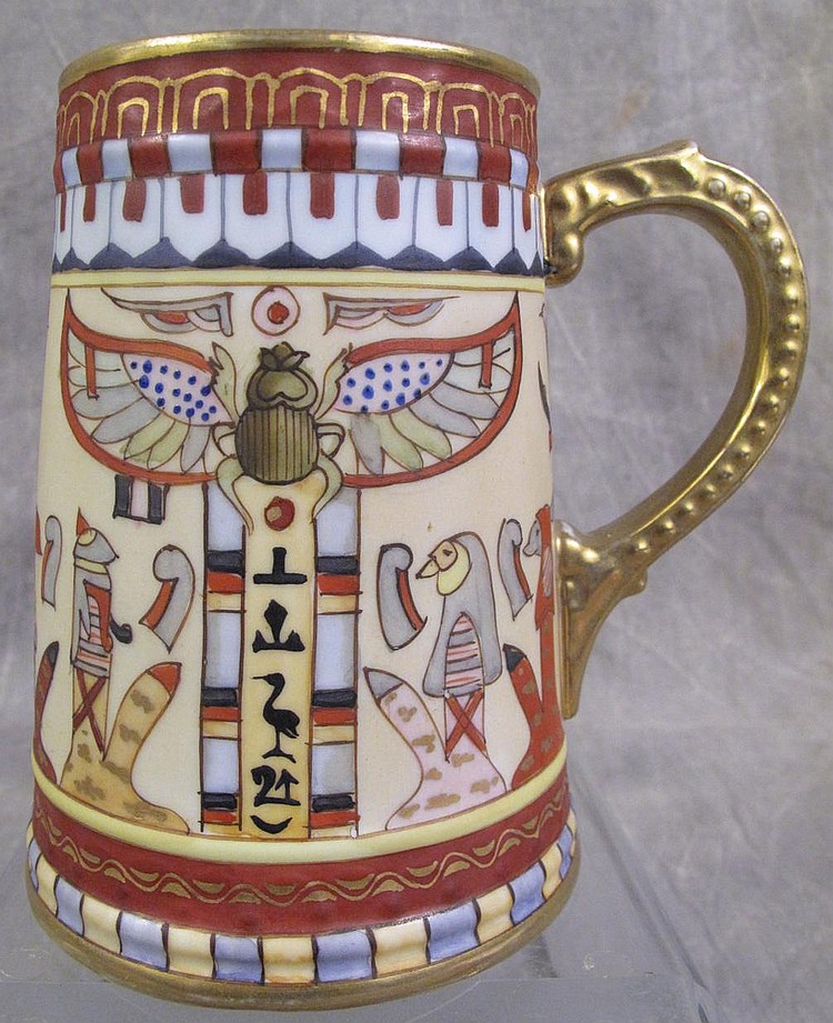 RARE NIPPON HAND PAINTED PORCELAIN MUG