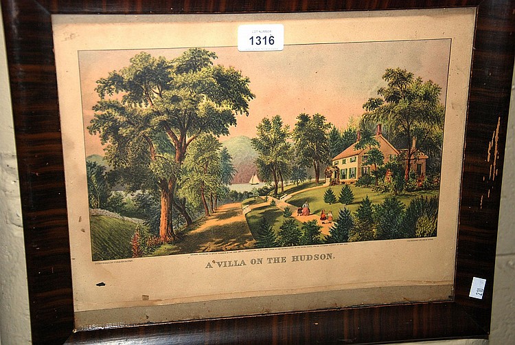 Original Currier & Ives, American lithograph 'A