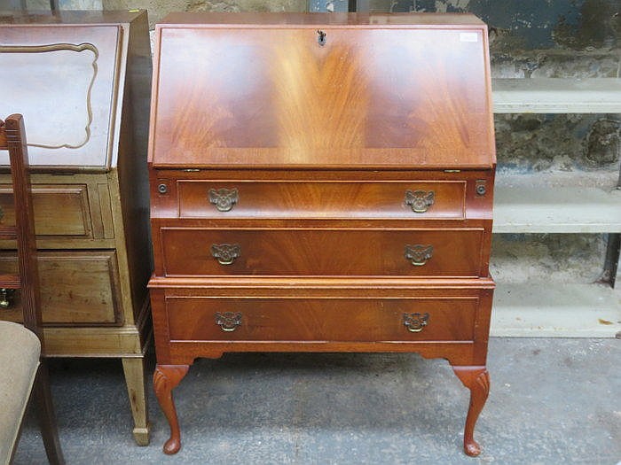 REPRODUCTION MAHOGANY FALL FRONT BUREAU