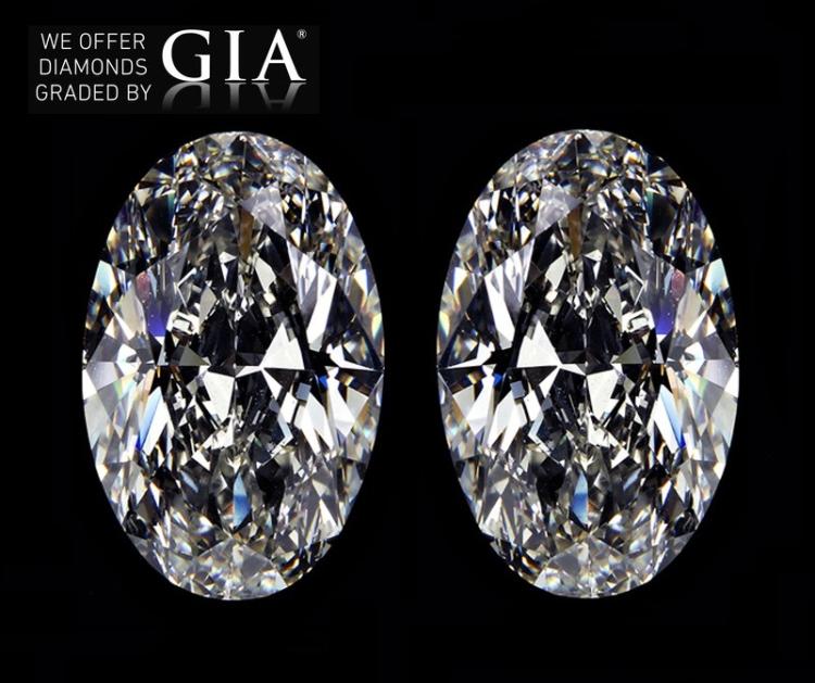 6.07 carat diamond pair Oval cut Diamond GIA Graded 1) 3.03 ct, Color H, VS2 2) 3.04 ct, Color H, VS2. Unmounted. Appraised Value: $ 220,000