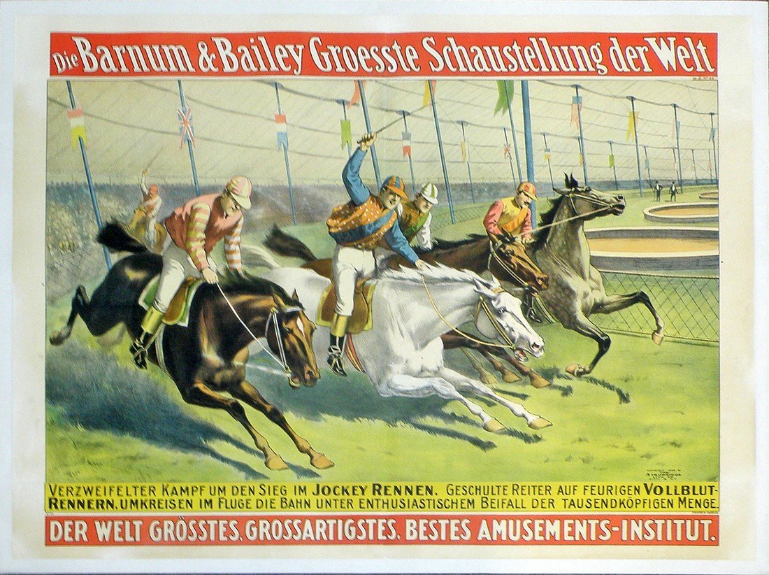 Barnum & bailey horizontal one sheet circus poster