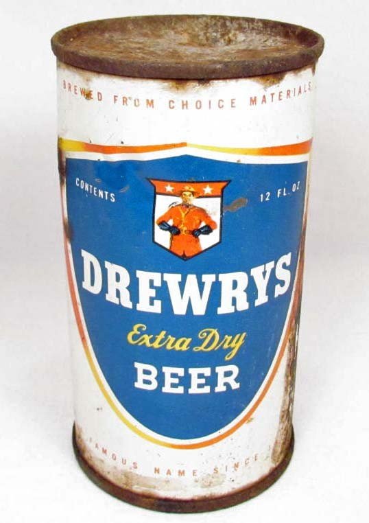 Vintage drewrys beer flat-top beer can