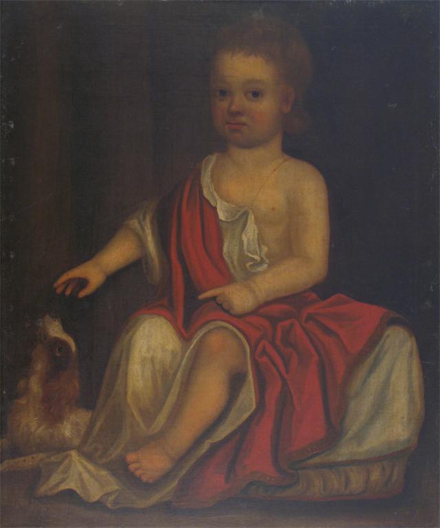 English Provincial School 18th Century Portraits of two children