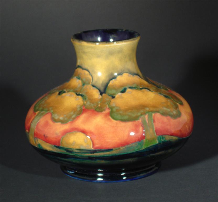 'Hazledene' a Moocroft Pottery vase designed by William Moorcroft