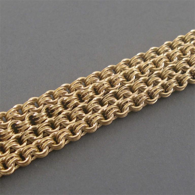 A 14ct gold guard chain