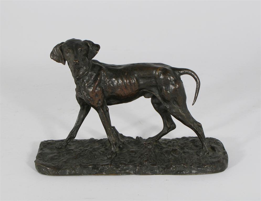 Pierre-Jules Mêne (French 1810-1871): Chien braque seul (Pointer)