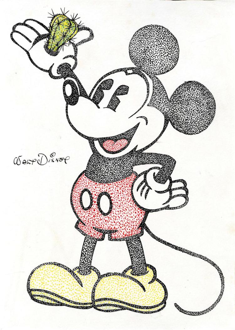 WALT DISNEY - Acrylic on paper