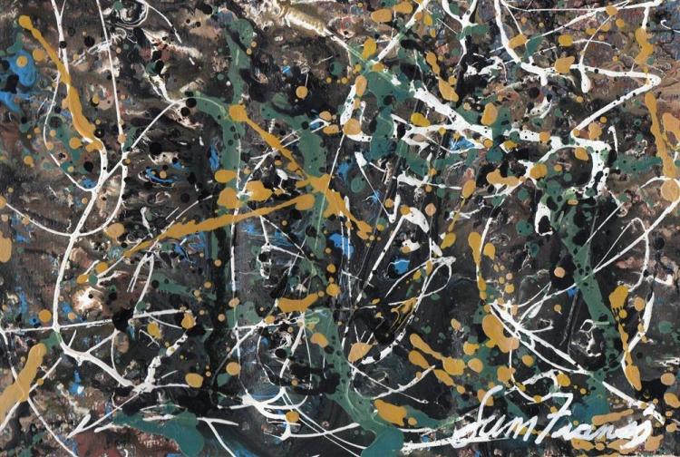 SAM FRANCIS - Acrylic on paper