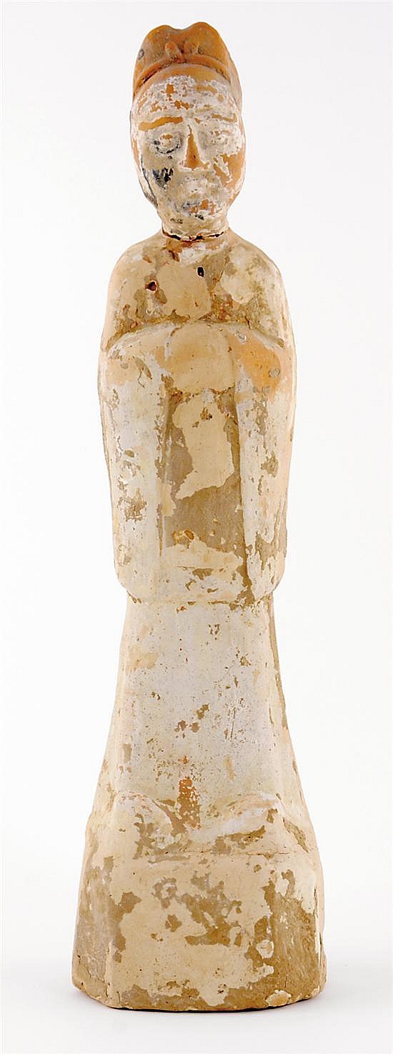 Chinese pottery tomb figure of woman