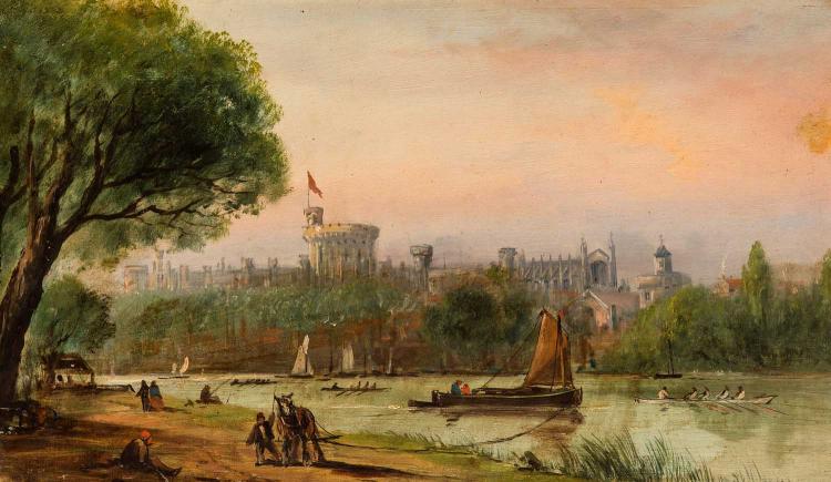 AFTER G CHADWICK The Thames at Windsor Castle