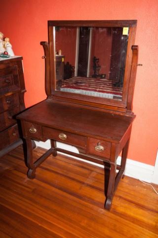 Antique Vanity with Swivel Mirror