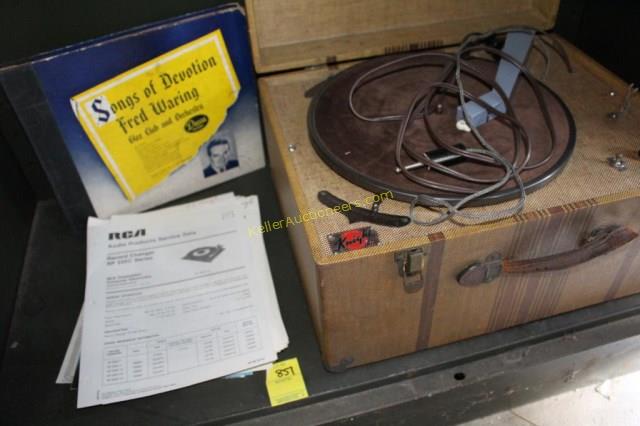 Old Record Player and Records