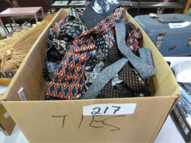 Large box of ties