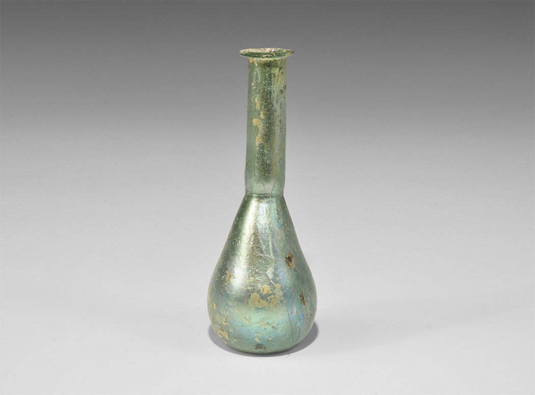 Roman Iridiscent Glass Bottle