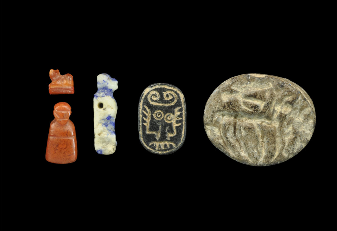Egyptian Scarab and Amulet Group