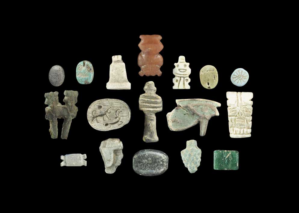 Egyptian Scarab and Amulet Group