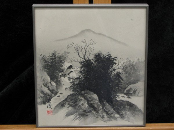 164: Two Japanese artworks, print, painting
