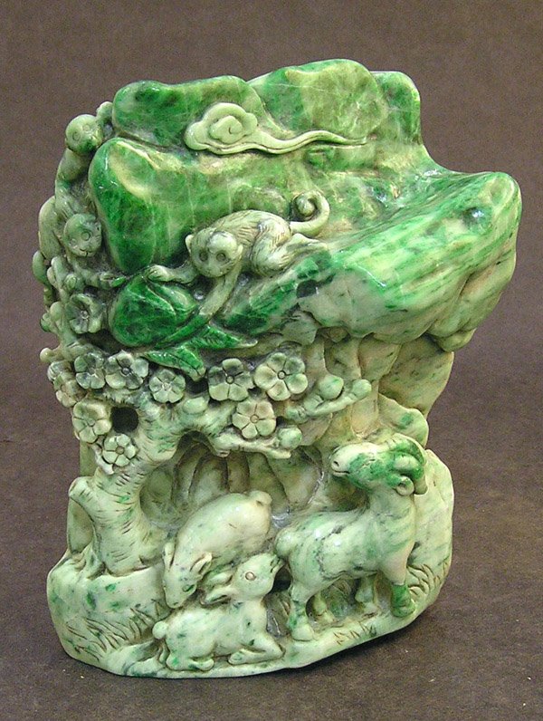 4060: Chinese Hardstone Carving, Apple-Green
