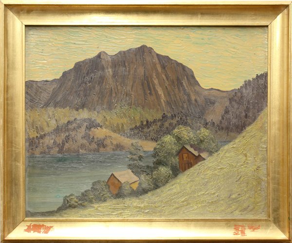 2263: painting, Landscape, River