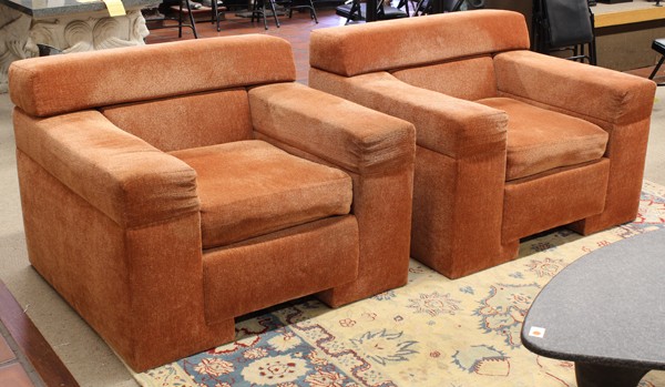6371: Paul Frankl style club chairs