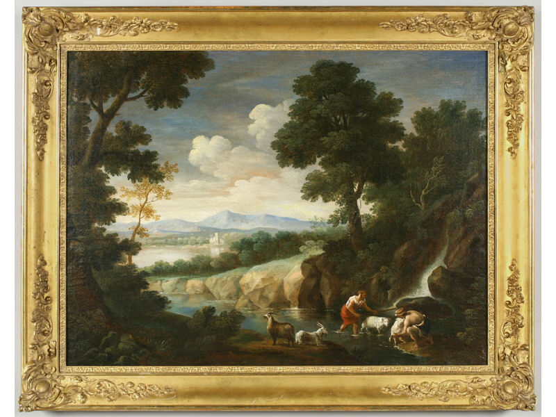 Italian School oil painting on canvas, pastoral