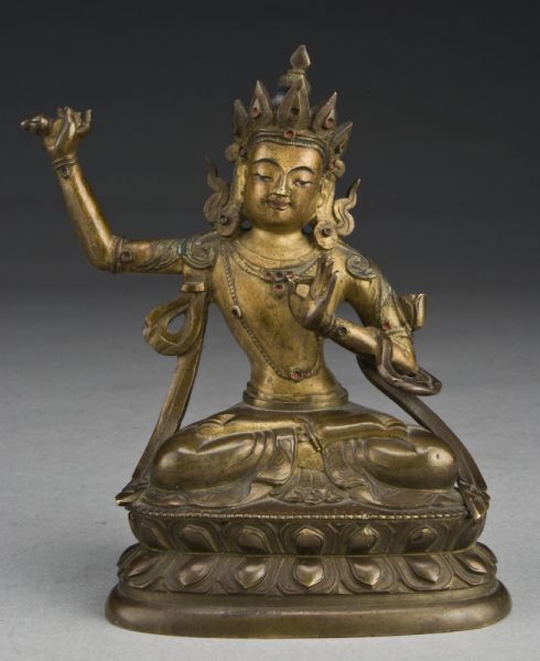 Tibetan gilt bronze Amitayus Buddha