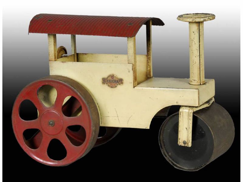 Pressed Steel Steelcraft Steam Roller Toy.