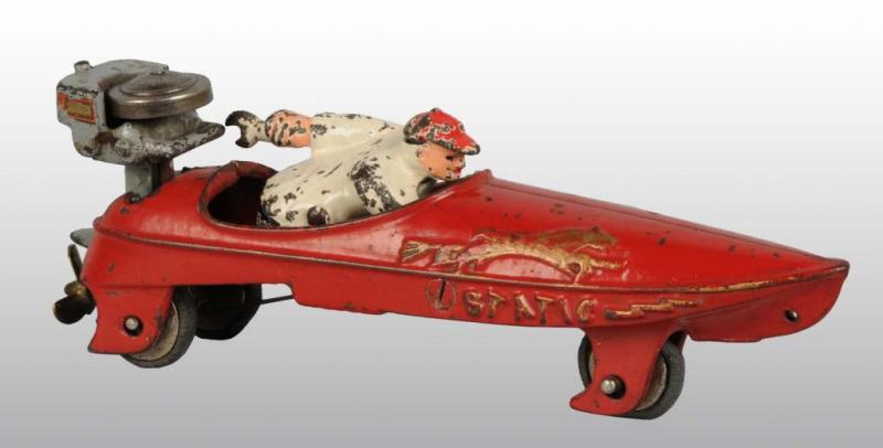 Cast Iron Hubley Static Speedboat Toy.
