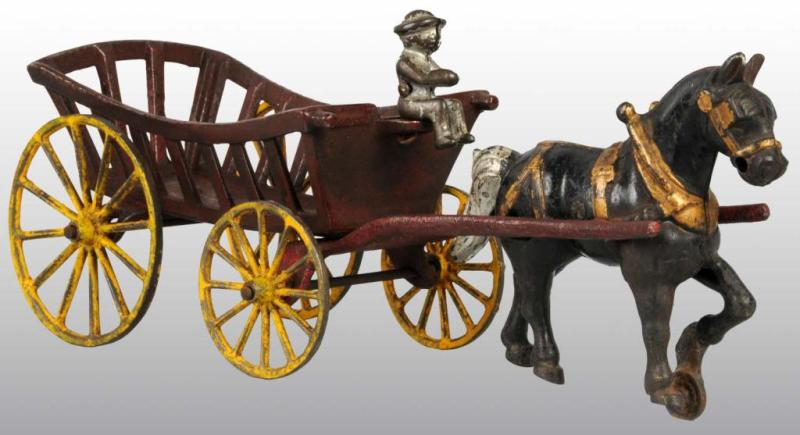 Cast Iron Kenton Plantation Cart Toy.