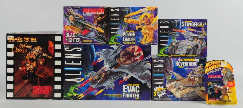 Lot of 7: Alien & Predator Action Figures.
