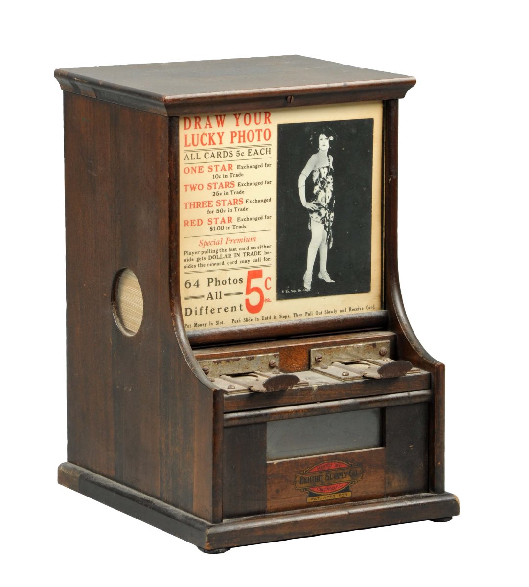5¢ Exhibit Supply Co Post Card Machine.