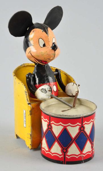 Tin Disney Mickey Mouse Prototype Drumming Toy.