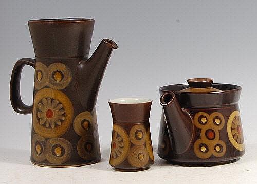 A Denby stoneware part tea and coffee service