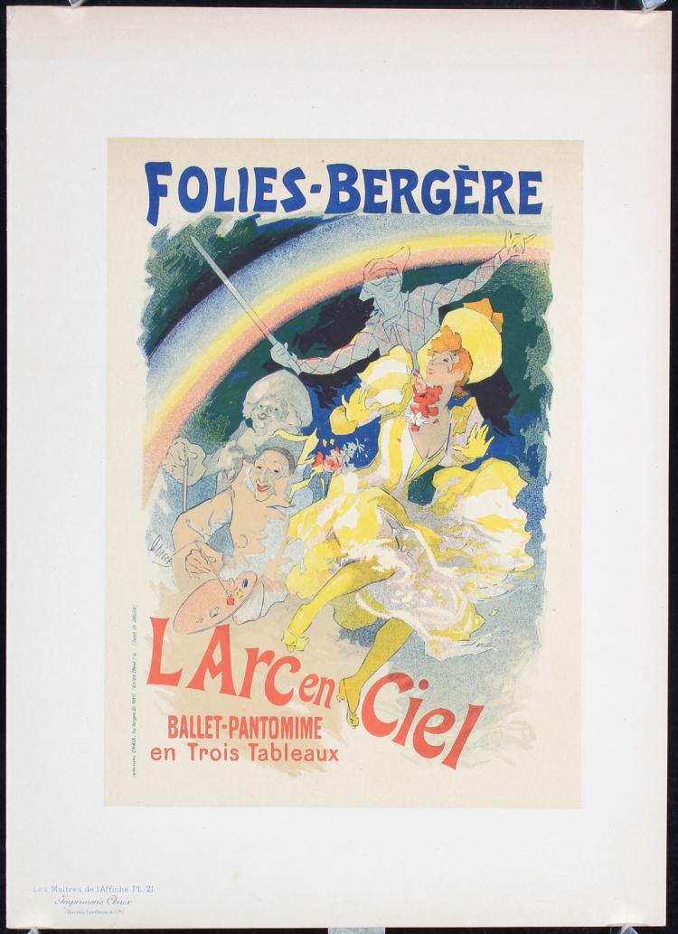 Original 1890s Cheret Maitres Poster Folies Bergere