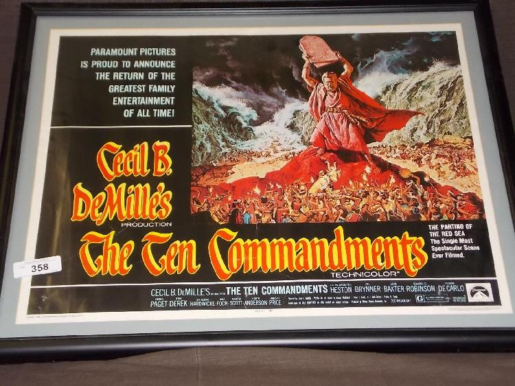 R-1972 The Ten Commandments Half Sheet Poster