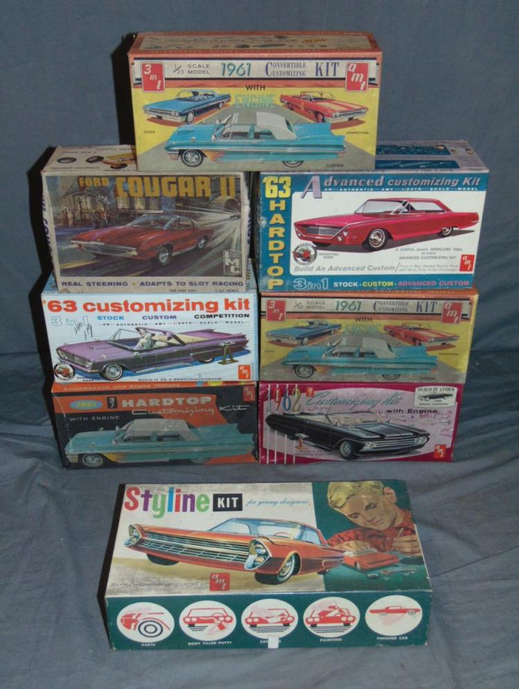 8 Unbuilt Vintage Ford Model Kits