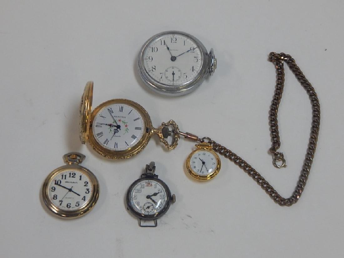 Lot of five pocket watches.