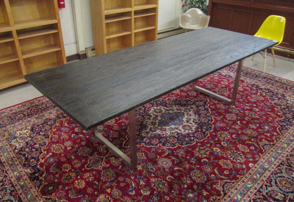 CONTEMPORARY RECLAIMED WOOD DINING TABLE, Viridian