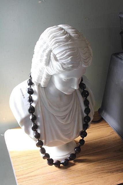 Italian Marble Statue Bust Roman Female
