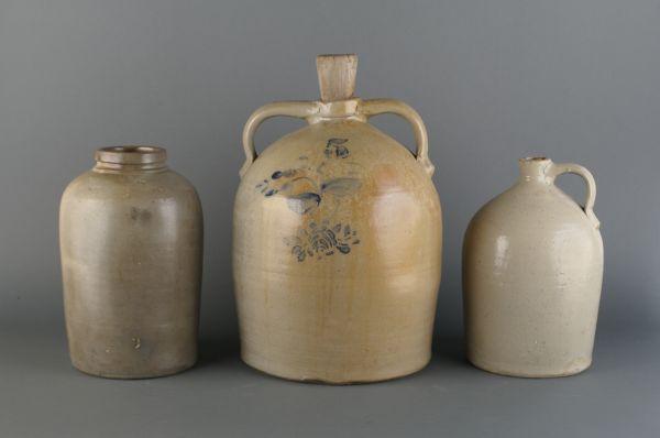 Three American Stoneware Storage Jars