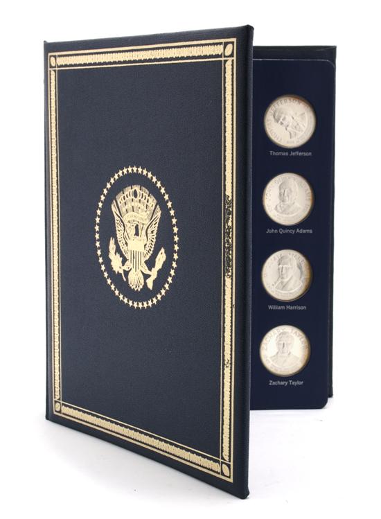 A Set of Thirty-Six Franklin Mint Sterling Silver Medals