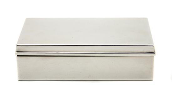 An American Sterling Silver Cigarette Box